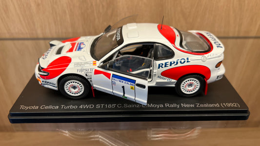 1/24 Die-Cast Hatchette Collection TOYOTA - CELICA GT4 TURBO 4WD ST185 TEAM CASTROL N 1 WINNER RALLY NEW ZEALAND 1992 CARLOS SAINZ - LUIS MOYA