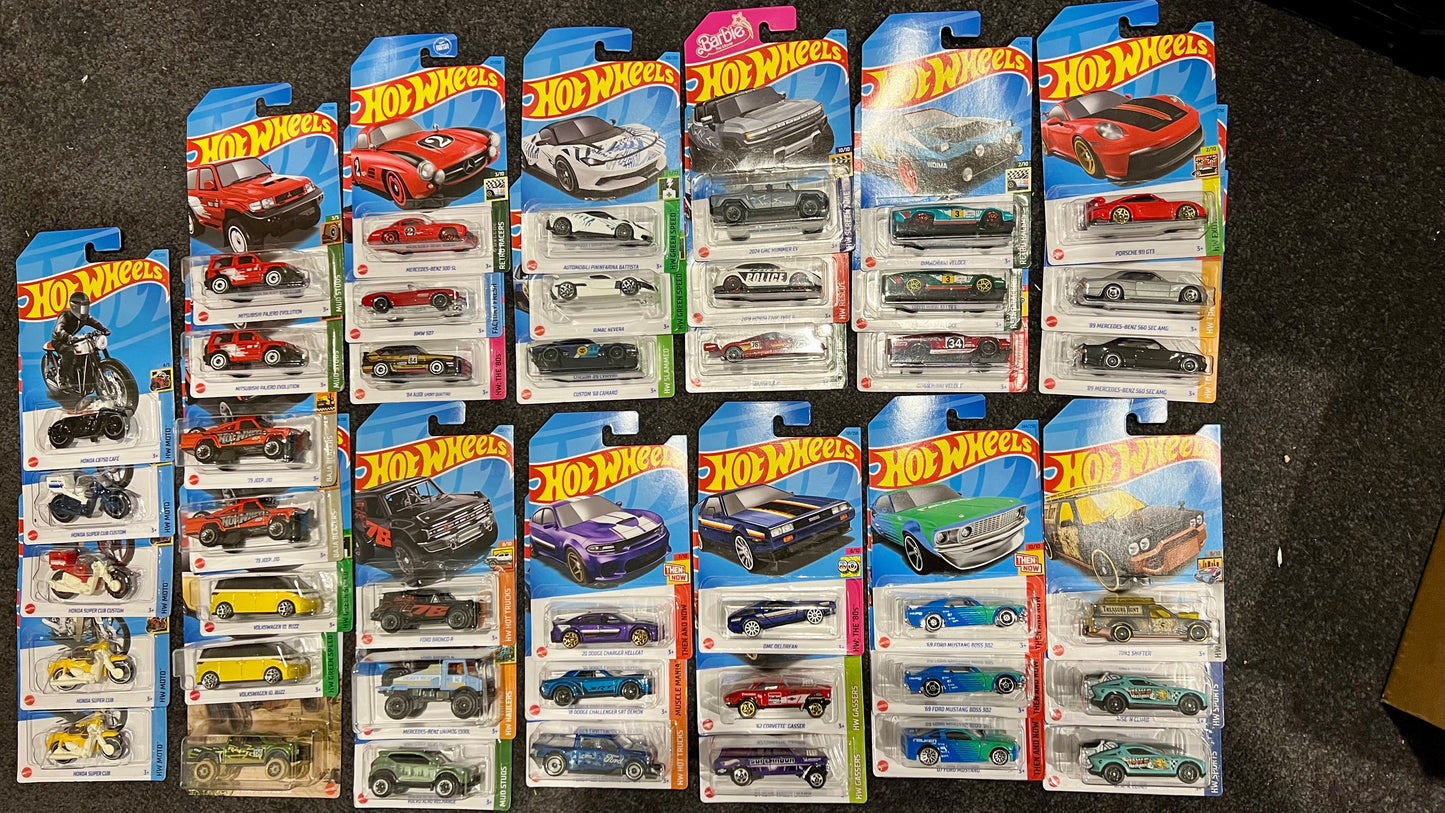 Hot Wheels '22-'23 Select 42 Cars Bulk Box Lot including 3X Treasure Hunts