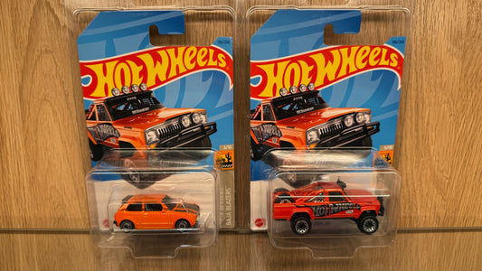 Hot Wheels 2024 Error Jeep Honda Pair in Protectors