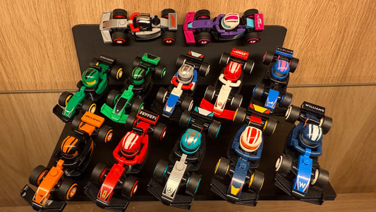 Lego Minifigures F1 Cars Full Set w/ Custom Display Stands in Current Constructor's Championship Standings!