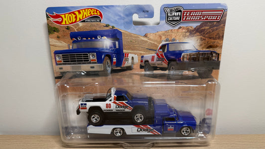 Hot Wheels Car Culture Team Transporter #51 ‘80 Dodge Macho Power Wagon Retro Rig Truck Mint