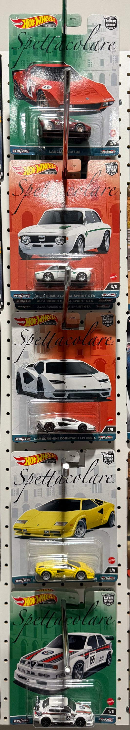 How Wheels 1/64 Premium 2023 Spettacalare Full Set of 5 Lamborghini Alfa Romeo Rare Sold Out Set!