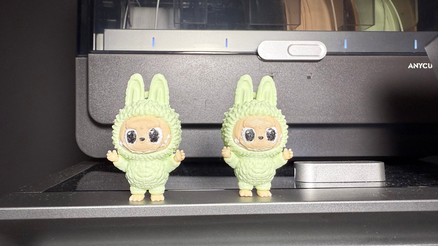 High Quality Labubu Keyring Keychain w/ Colour Individually 3D Printed Cmpnts No Fade w/ HD Hardeare