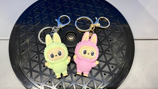 High Quality Labubu Keyring Keychain w/ Colour Individually 3D Printed Cmpnts No Fade w/ HD Hardeare
