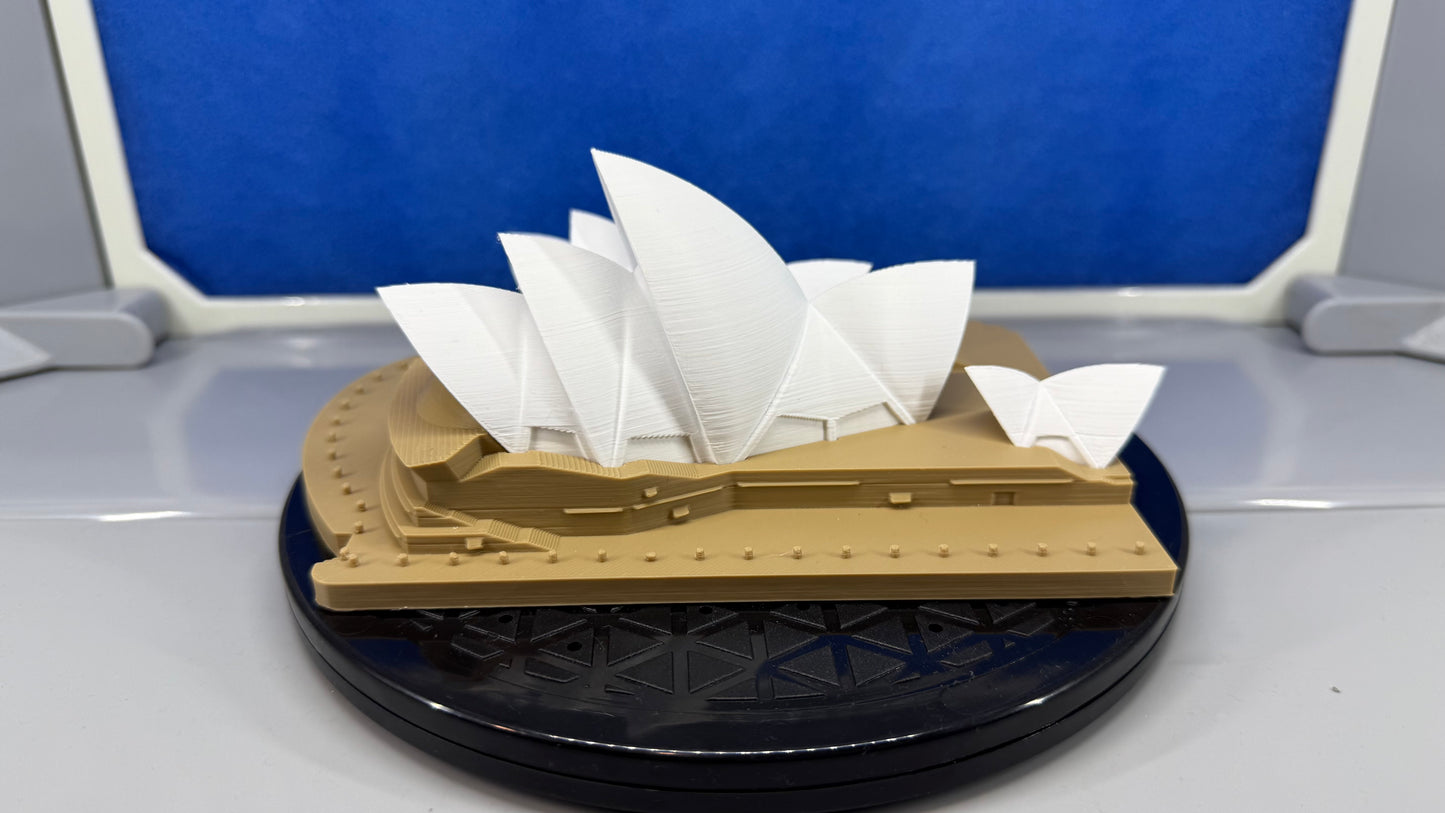 Colour 3D Printed Sydney Opera House 18.5X13X7.5cm