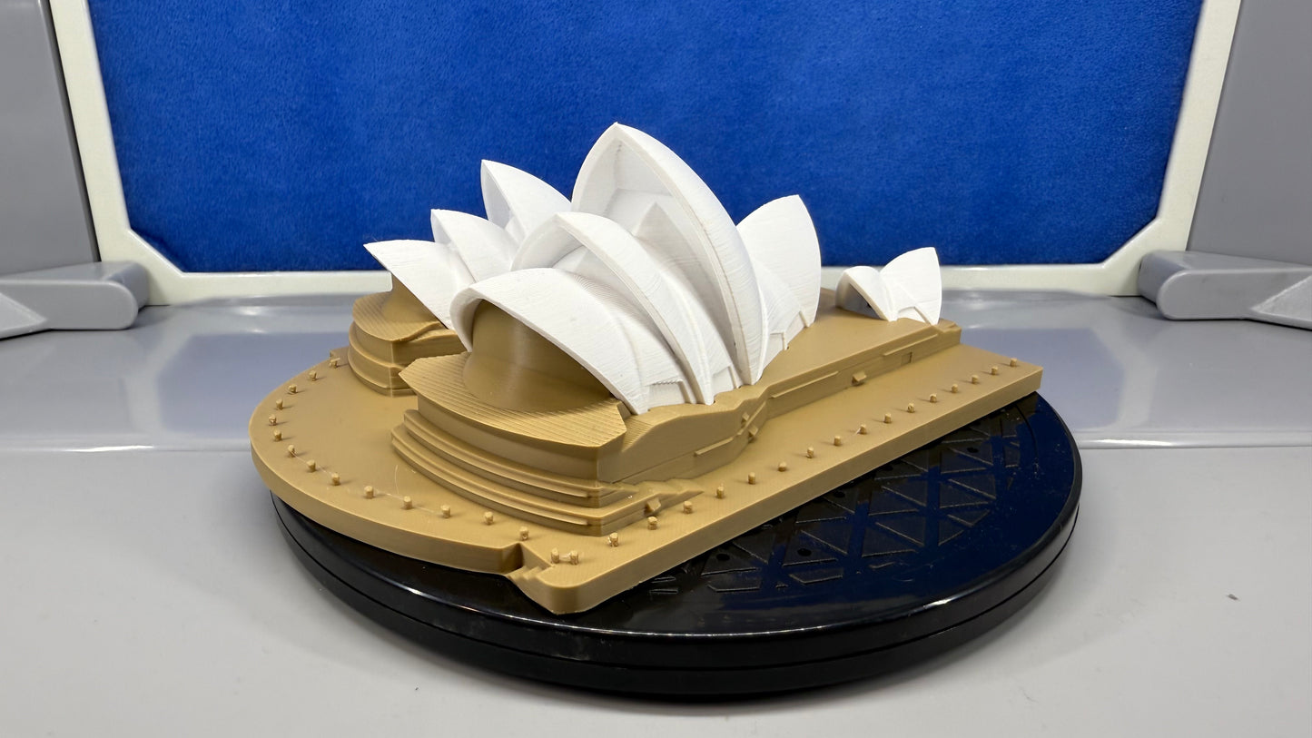Colour 3D Printed Sydney Opera House 18.5X13X7.5cm