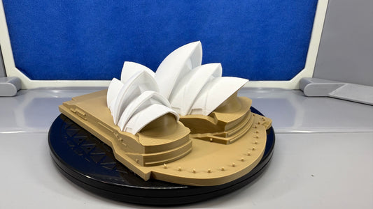 Colour 3D Printed Sydney Opera House 18.5X13X7.5cm