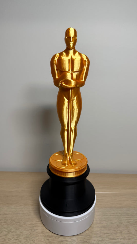 3D Printed Life Size Novelty Replica Academy Award Oscar Statue Trophy 32.5X10.5X10.5cm