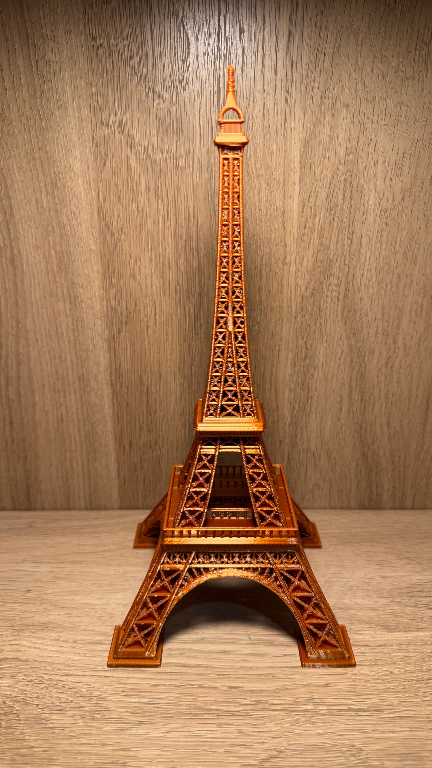 1/1375 Scale 3D Printed Detailed Model of the Paris Eifel Tower in Shiny Copper Colour 24cm X 10.7cmX 10.7cm