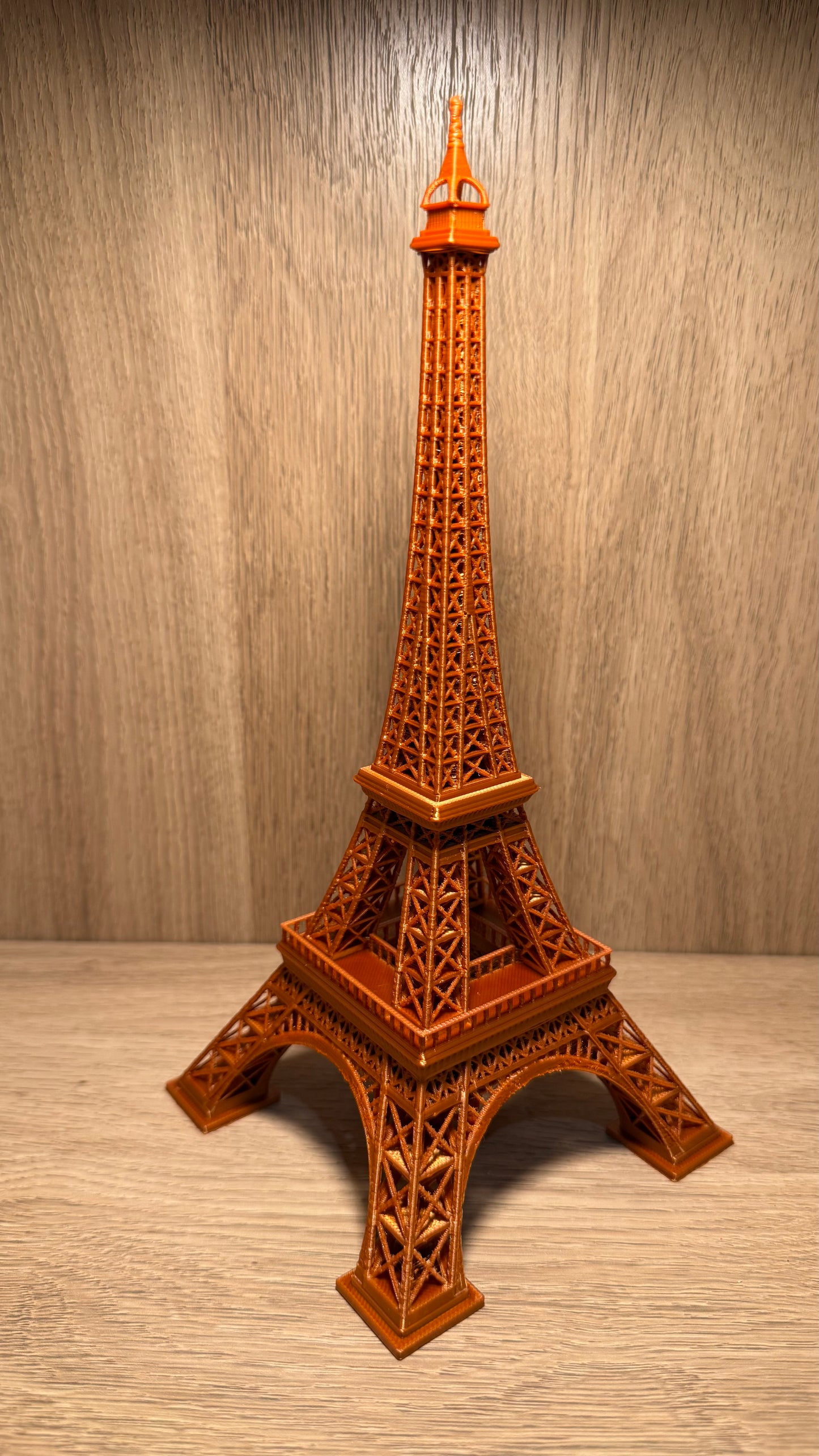 1/1375 Scale 3D Printed Detailed Model of the Paris Eifel Tower in Shiny Copper Colour 24cm X 10.7cmX 10.7cm