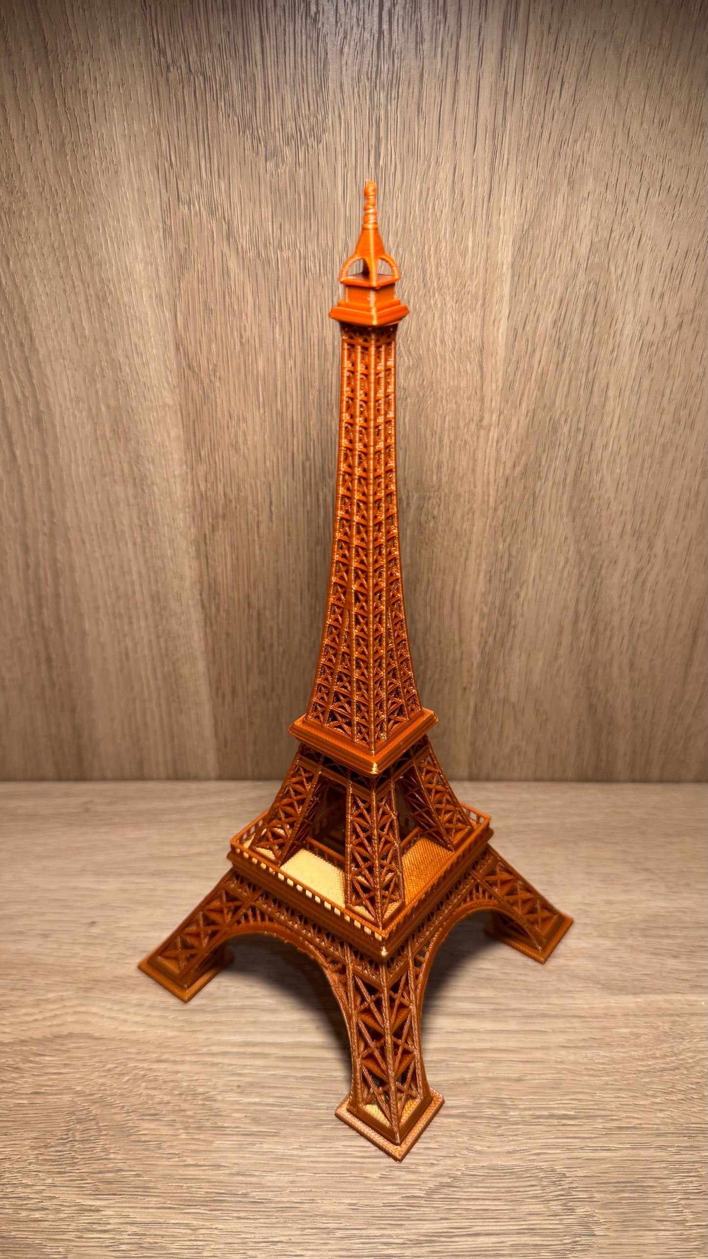 1/1375 Scale 3D Printed Detailed Model of the Paris Eifel Tower in Shiny Copper Colour 24cm X 10.7cmX 10.7cm