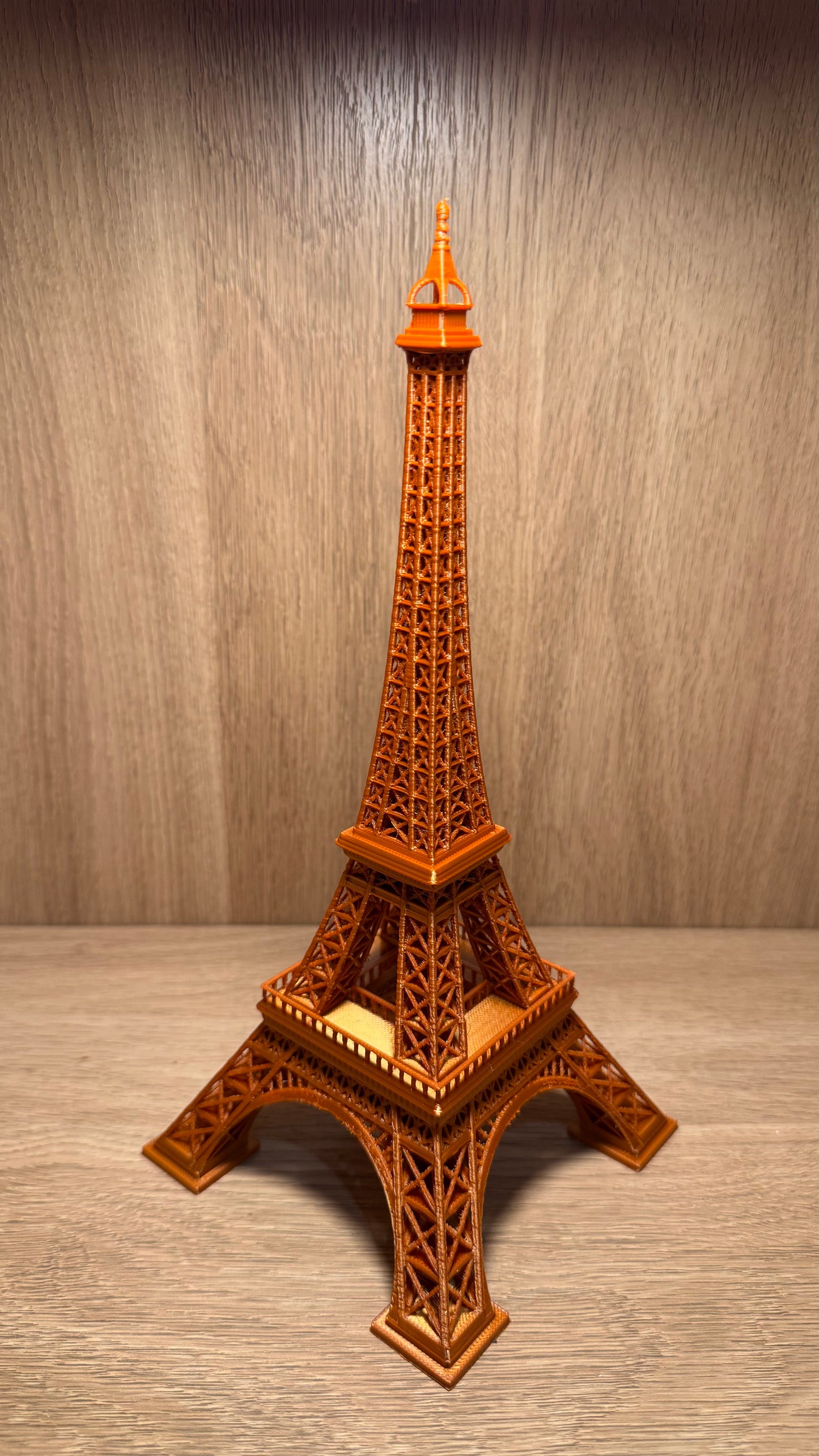 1/1375 Scale 3D Printed Detailed Model of the Paris Eifel Tower in Shiny Copper Colour 24cm X 10.7cmX 10.7cm