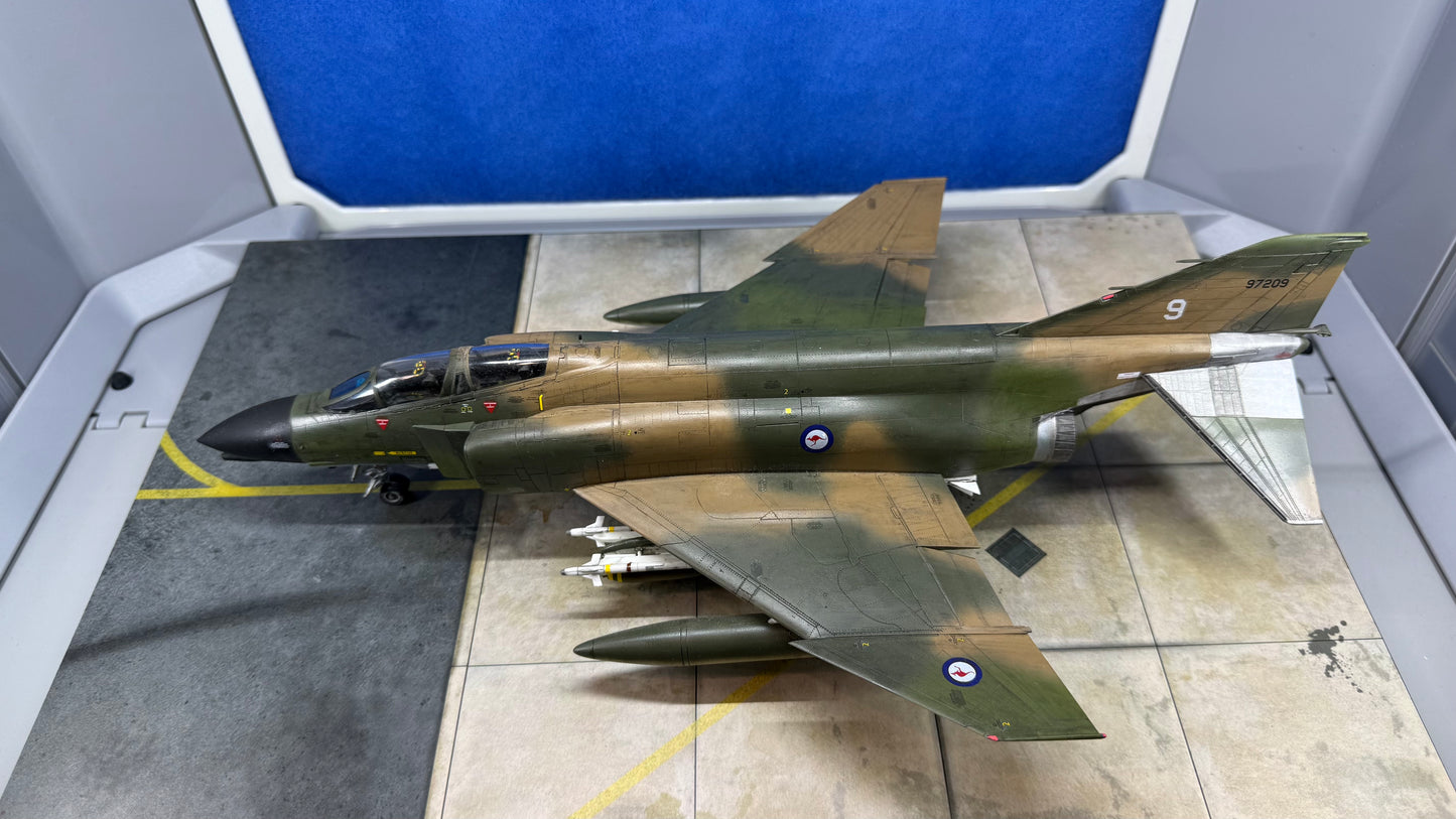 Pro-Built 1/48 F-4B Phantom 'What If' Vietnam War RAAF with Display Base Diorama.