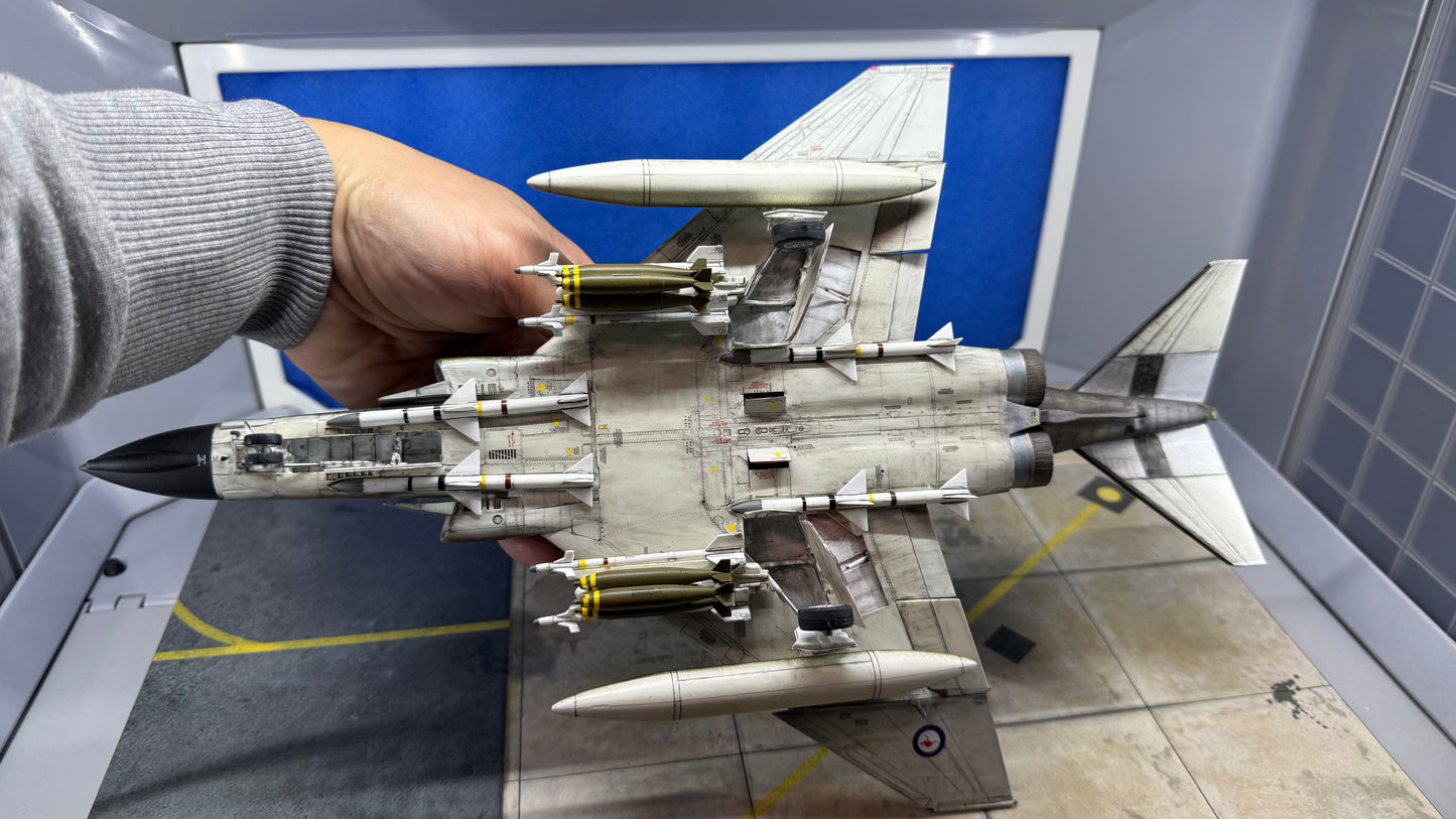 Pro-Built 1/48 F-4B Phantom 'What If' Vietnam War RAAF with Display Base Diorama.