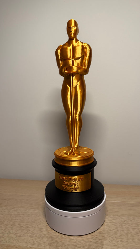 3D Printed Life Size Novelty Replica Academy Award Oscar Statue Trophy 32.5X10.5X10.5cm CUSTOMISABLE!