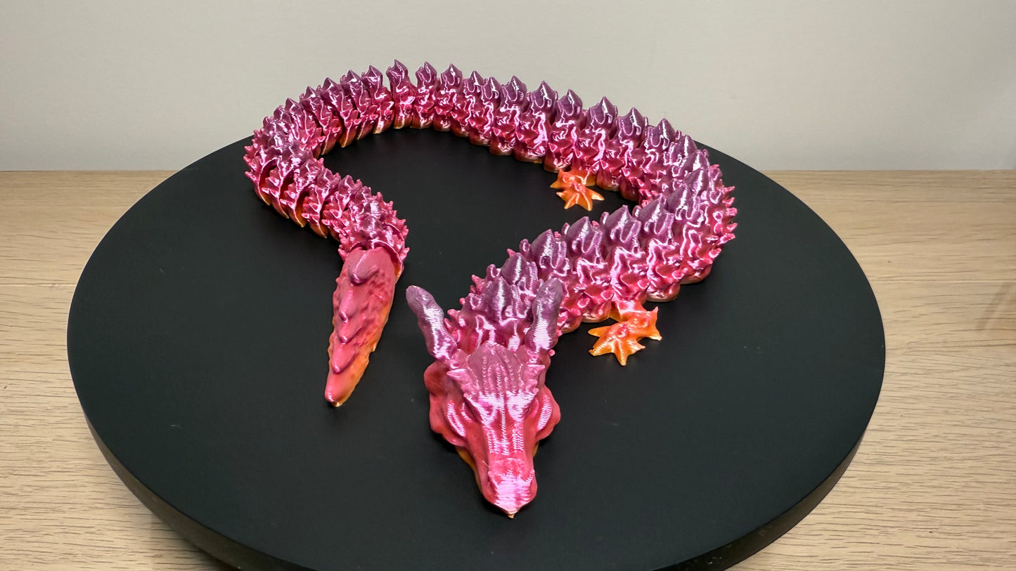 Super Flexi Multicoloured Rainbow Chameleon Dragon Fidget Toys 41.5cm!