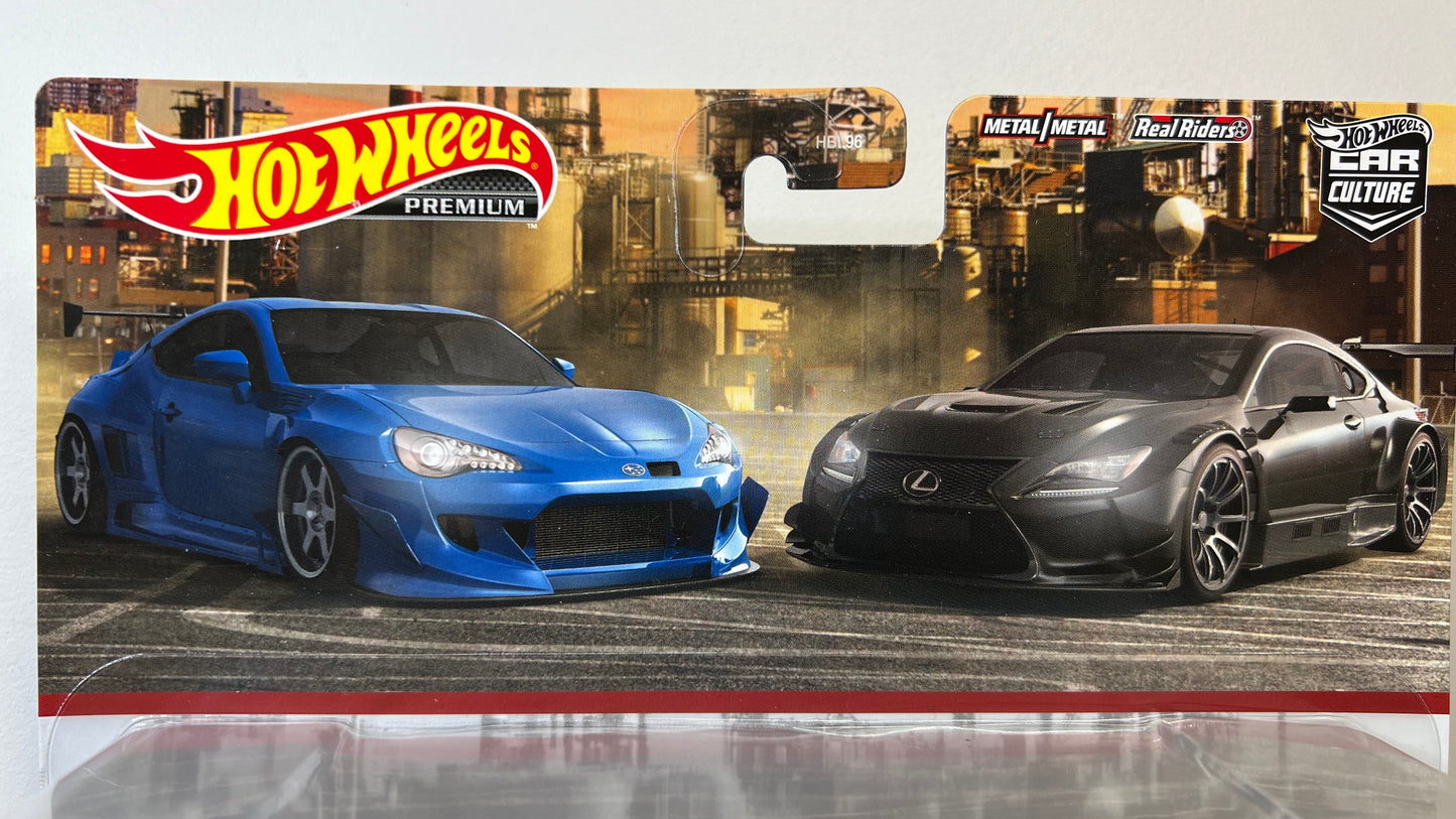 2023 Hot Wheels Car Culture Premium 2 Pack LB-ER34 Silhouette Nissan Skyline Pandem Subaru BRZ Dodge Complete Set of 6!