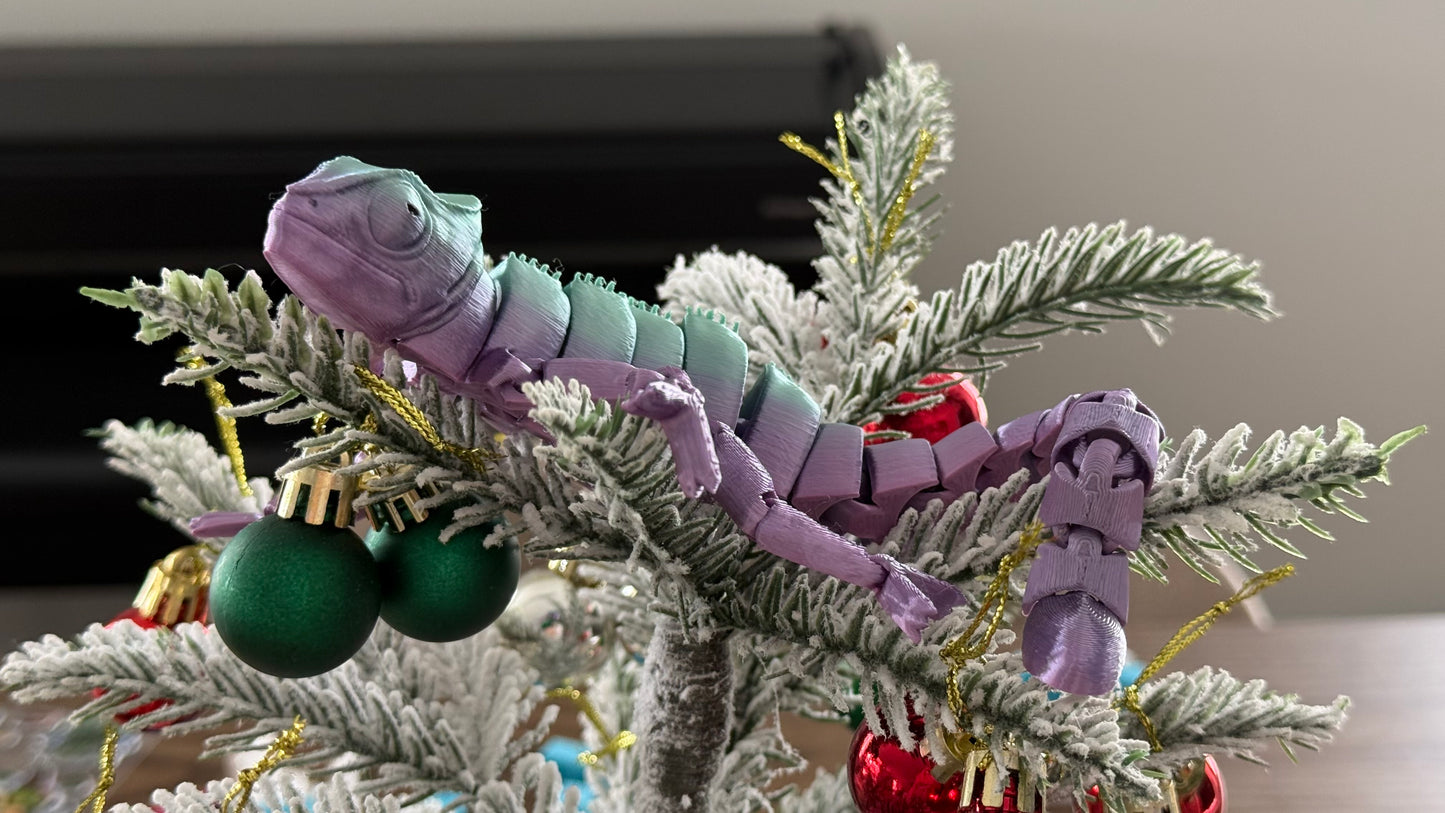 Super Flexi Chameleons 3D Printed Fidget Toys 22.5cm Multicoloured