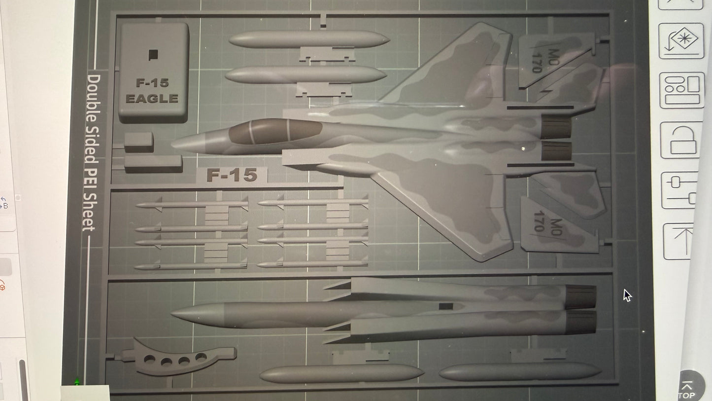1/100 McDonnell Douglas F-15 Eagle Fighter Jet Airplane Colour Snap Model Kit