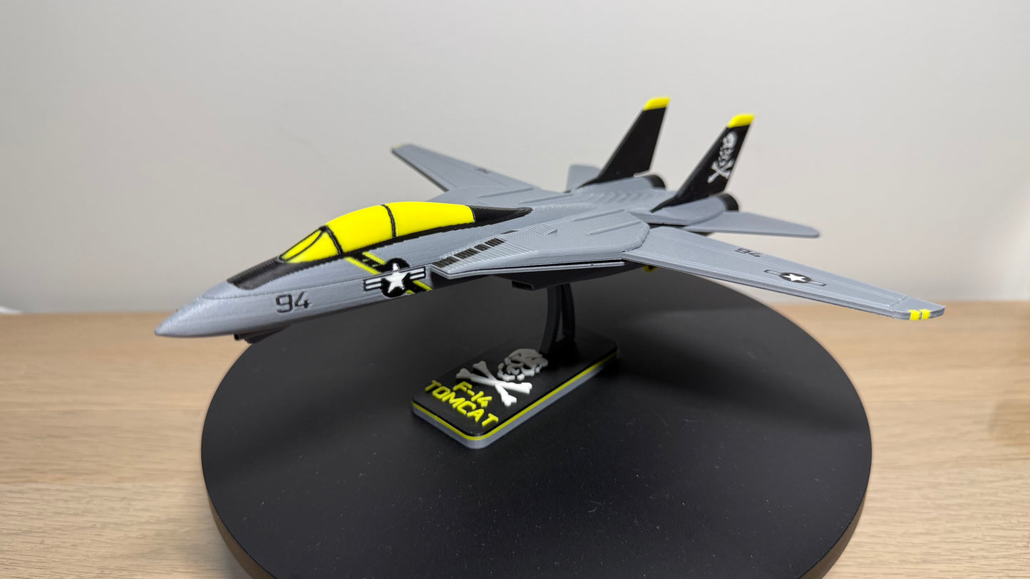 1/100 Scale Grumman F-14 TOMCAT Fighter Jet Full Colour Snap Plane Kit