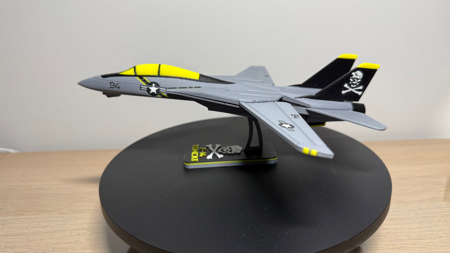 1/100 Scale Grumman F-14 TOMCAT Fighter Jet Full Colour Snap Plane Kit