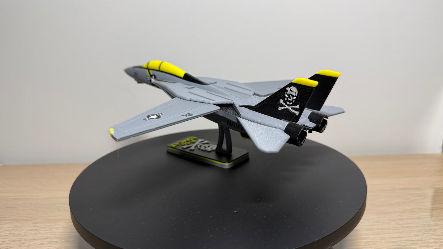 1/100 Scale Grumman F-14 TOMCAT Fighter Jet Full Colour Snap Plane Kit