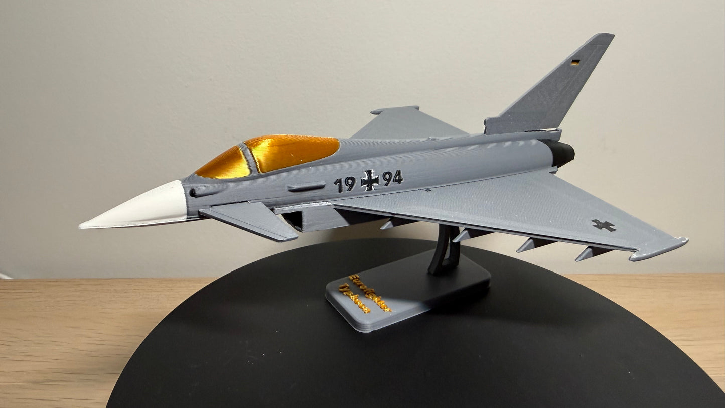 1/172 Scale Eurofighter Typhoon Combat Fighter Jet Colour Snap Plane Kit