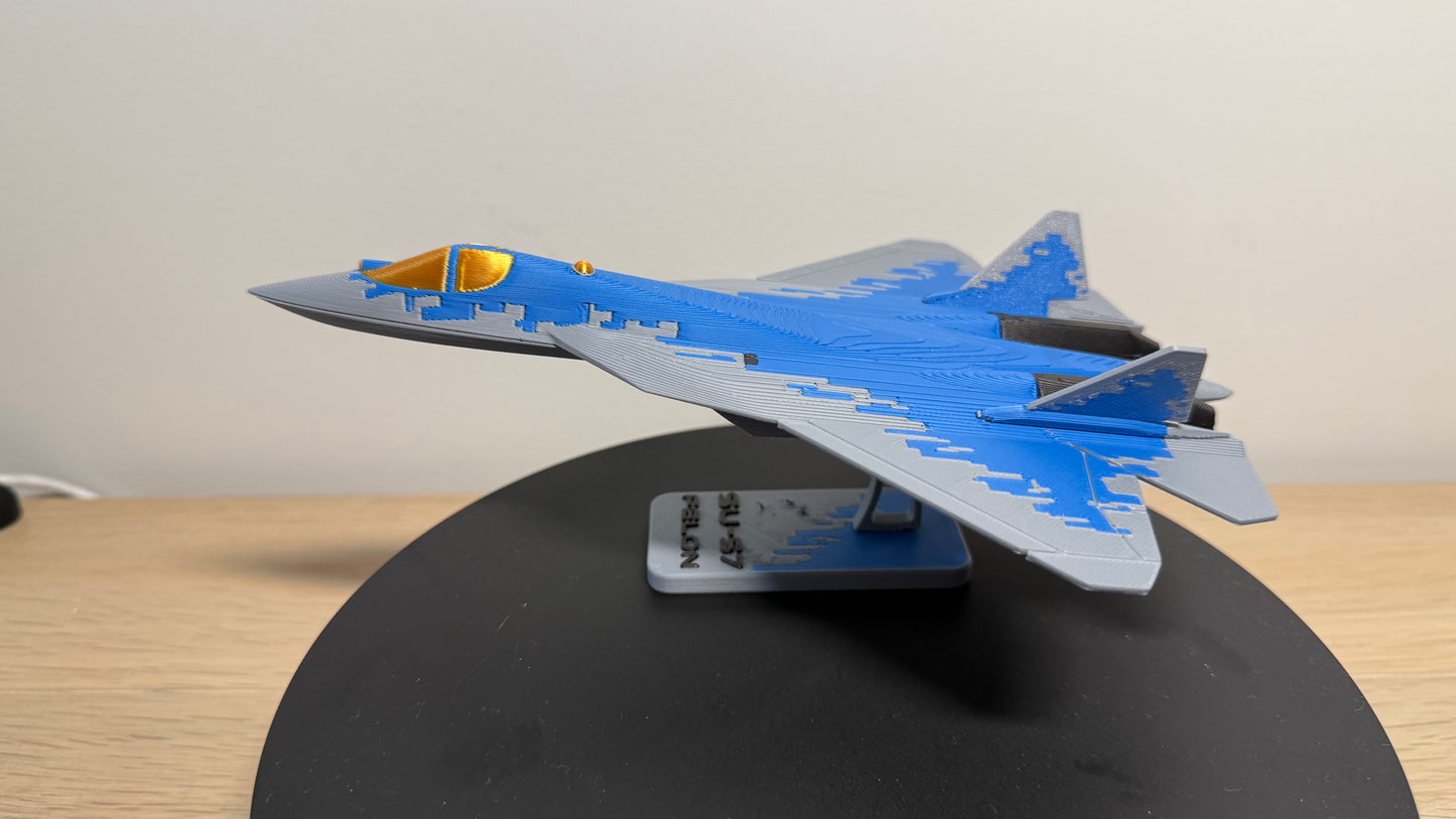 1/100 Scale Sukhoi Su-57 Multirole Heavy Combat Fighter Colour Snap Plane Kit