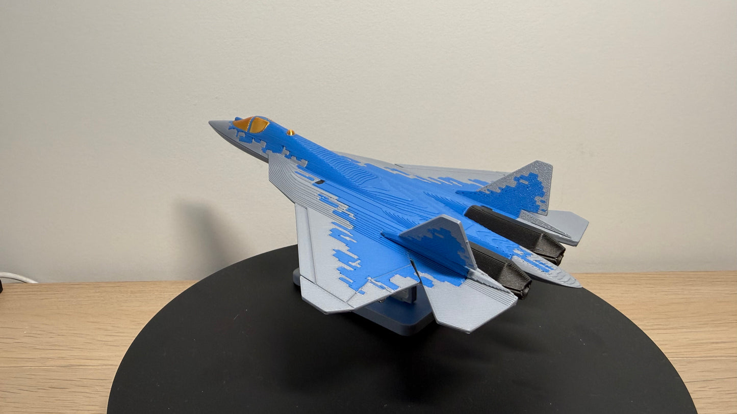 1/100 Scale Sukhoi Su-57 Multirole Heavy Combat Fighter Colour Snap Plane Kit