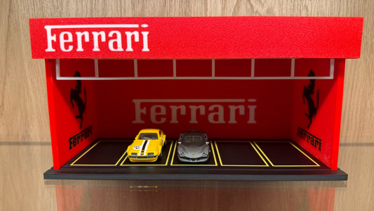 1/64 Scale Ferrari Display Showroom Parking Garage for Hot Wheels Die-Cast Cars