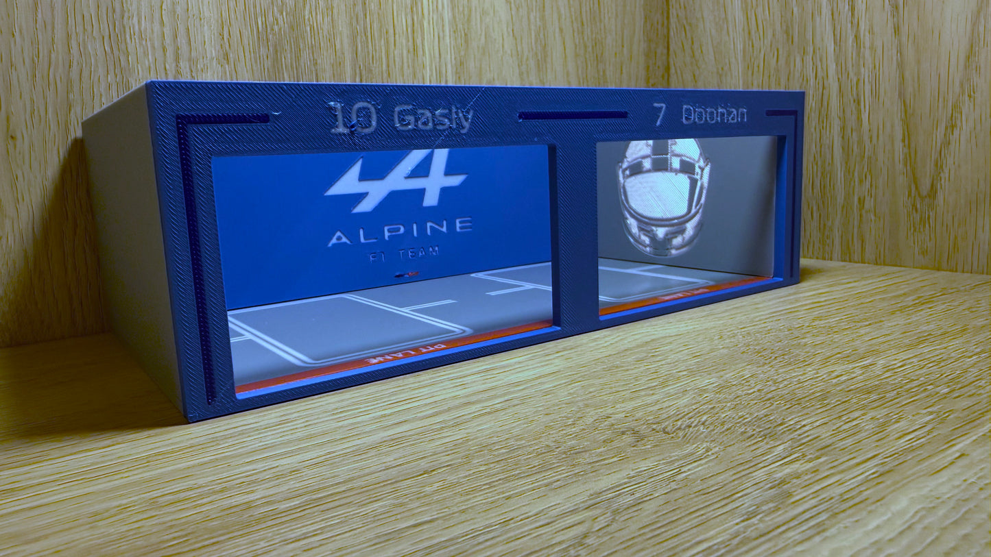 1/64 Alpinen F1 Pit Garage Gasly & Doohan Piastri Hot Wheels Spark Burago