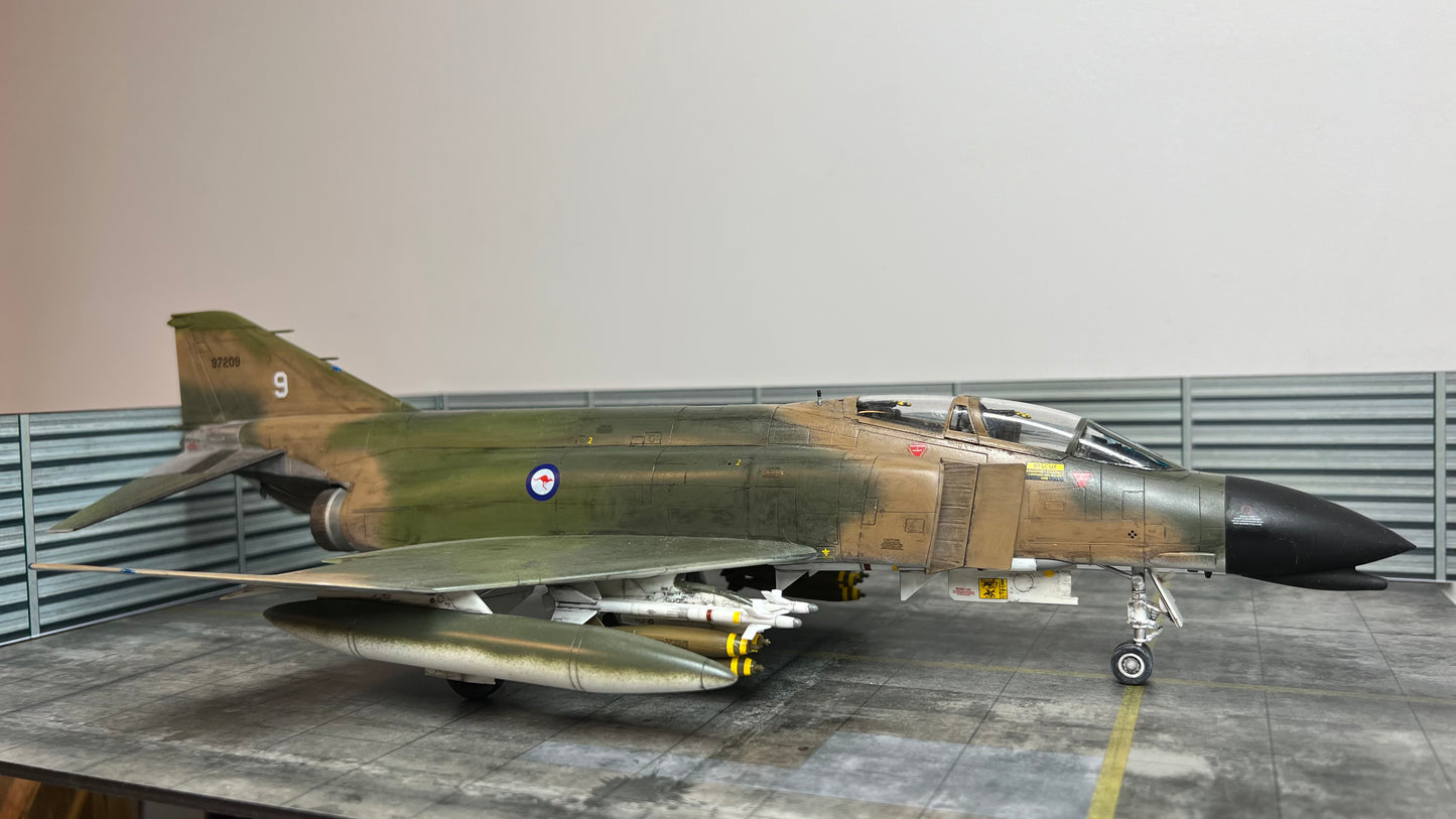 Pro-Built 1/48 F-4B Phantom 'What If' Vietnam War RAAF with Display Base