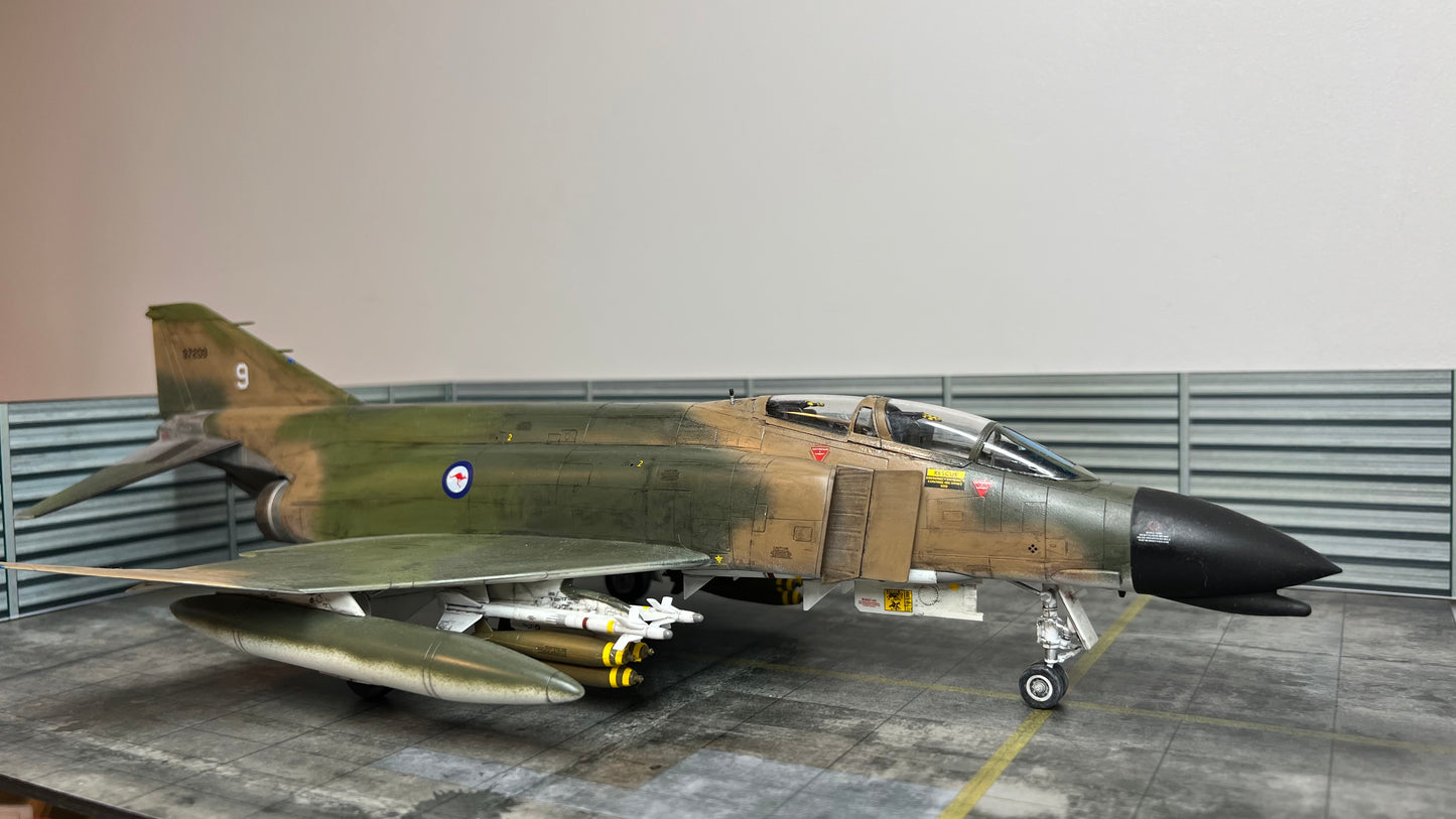 Pro-Built 1/48 F-4B Phantom 'What If' Vietnam War RAAF with Display Base