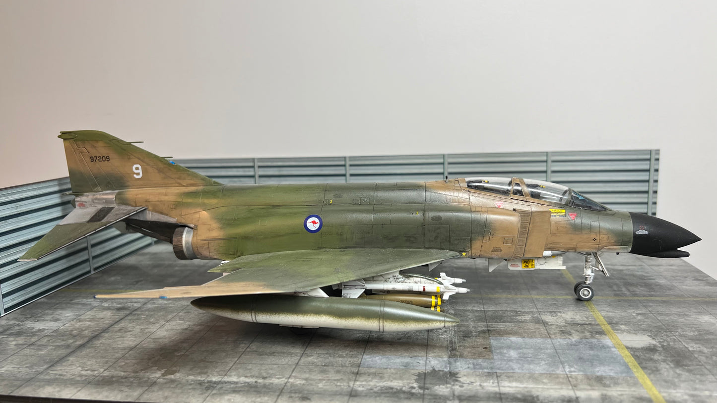 Pro-Built 1/48 F-4B Phantom 'What If' Vietnam War RAAF with Display Base