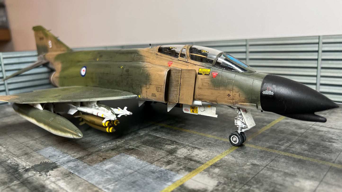 Pro-Built 1/48 F-4B Phantom 'What If' Vietnam War RAAF with Display Base