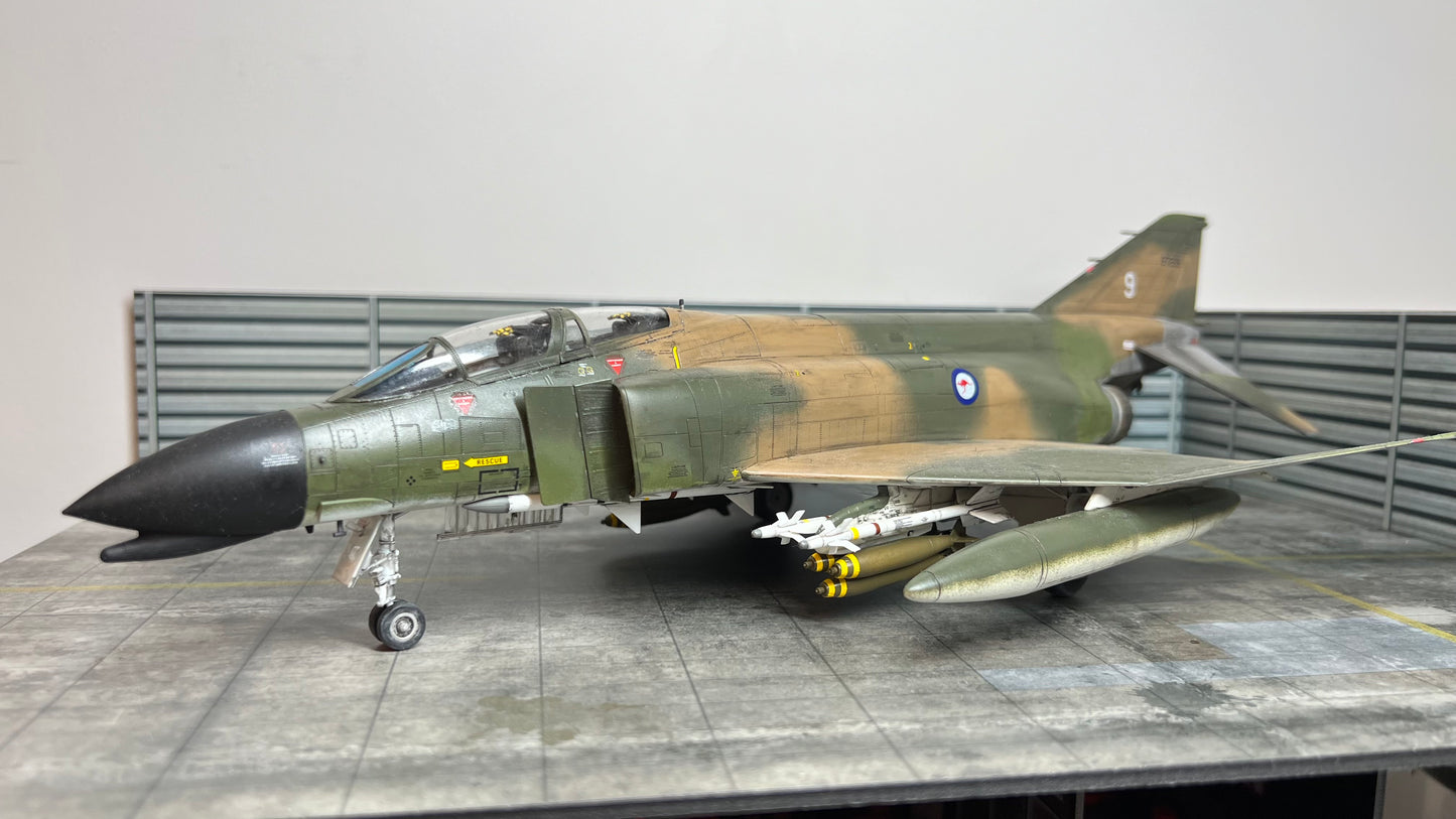 Pro-Built 1/48 F-4B Phantom 'What If' Vietnam War RAAF with Display Base