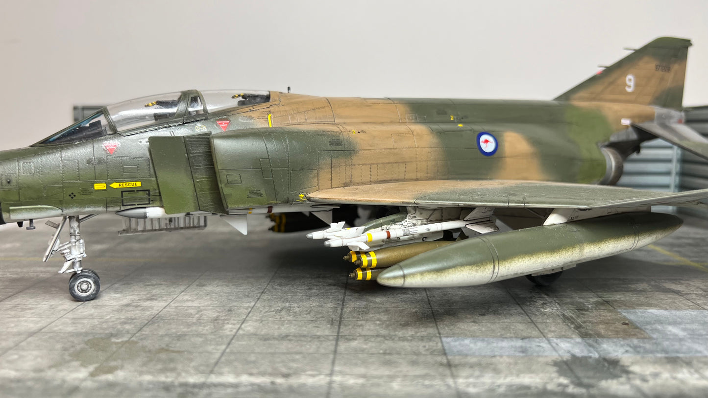 Pro-Built 1/48 F-4B Phantom 'What If' Vietnam War RAAF with Display Base
