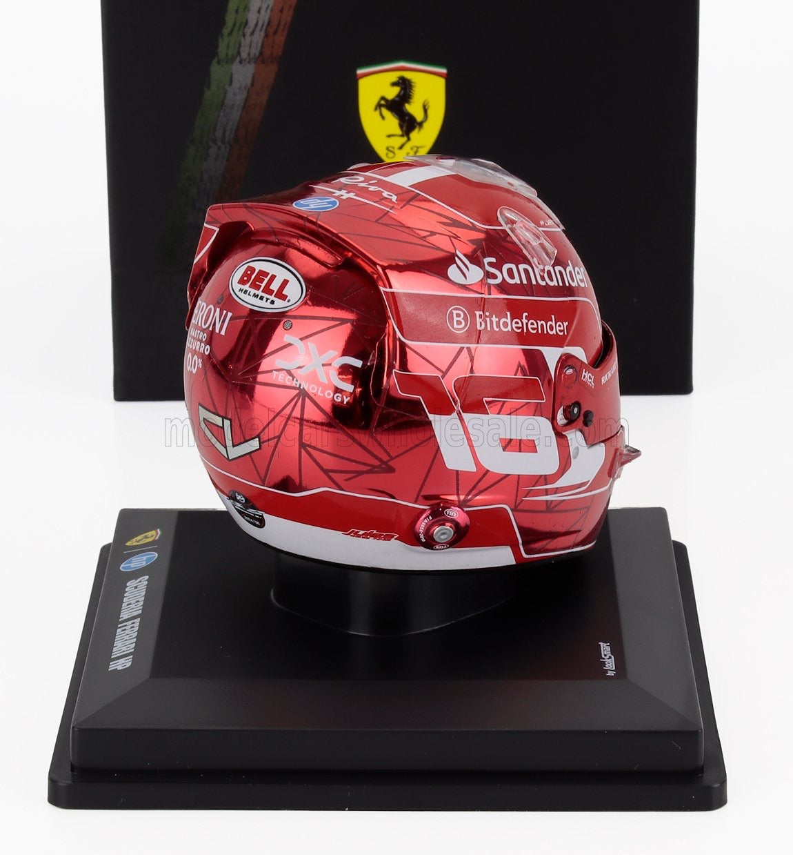1/5 SPARK-MODEL BELL HELMET F1 CHARLES LECLERC TEAM FERRARI HP N 16 SINGAPORE GP 2024