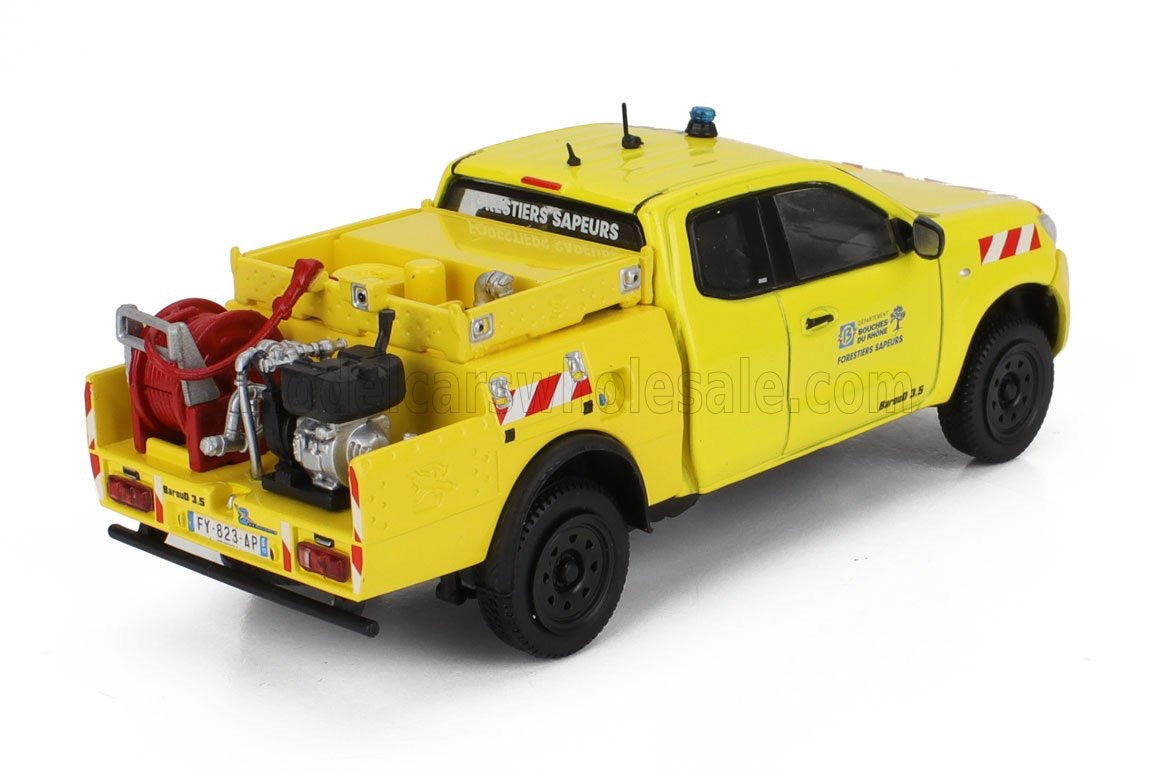 HACHETTE - 1/43 - NISSAN - BAROUD 3.5L PICK-UP VPF FIRE ENGINE FORESTIER BOUCHES DU RHONE 2015 - YELLOW