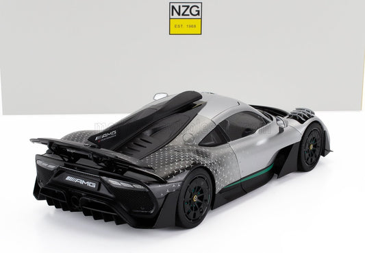 1/18 NZG MERCEDES BENZ - ONE AMG (C298) 2023 - RACE MODE - HIGHTECH SILVER