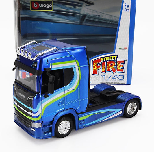 1/43 BURAGO SCANIA - S770 V8 TRACTOR TRUCK 2-Axels 2021 - BLUE