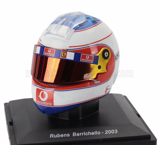 1/5 SPARK EDITION HELMET - F1 CASCO HELMET RUBENS BARRICHELLO F2003-GA TEAM FERRARI SEASON 2003
