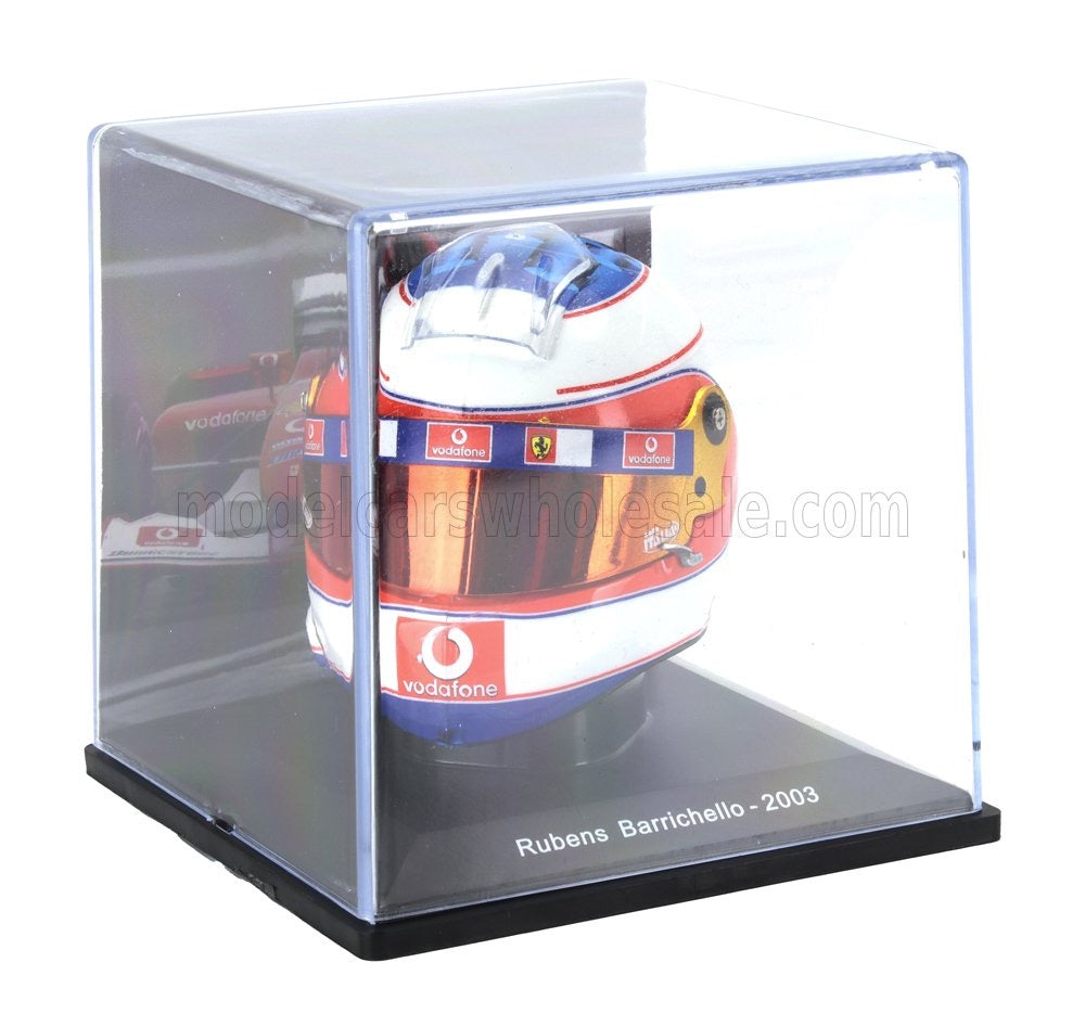 1/5 SPARK EDITION HELMET - F1 CASCO HELMET RUBENS BARRICHELLO F2003-GA TEAM FERRARI SEASON 2003