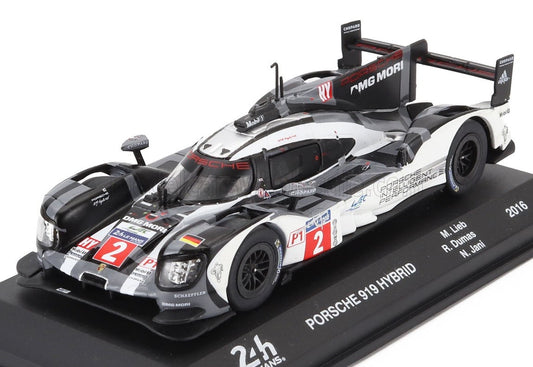 1/43 Atlas IXO Edition PORSCHE - 919 HYBRID 2.0L TURBO TEAM PORSCHE N 2 WINNER 24h LE MANS 2016 ROMAIN DUMAS - NEEL JANI - MARC LIEB - BLACK WHITE