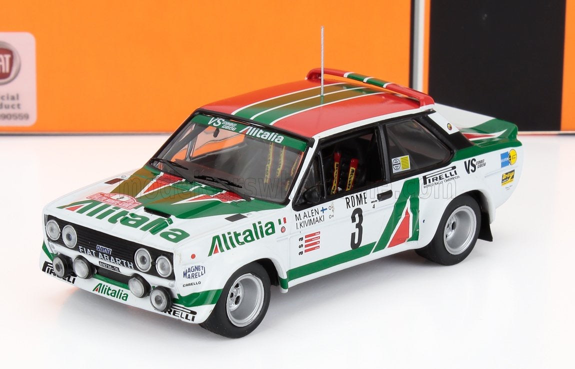 IXO 1/43 FIAT - 131 ABARTH TEAM ALITALIA N 3 3rd RALLY MONTECARLO 1979 MARKKU ALEN - IKKA KIVIMAKI
