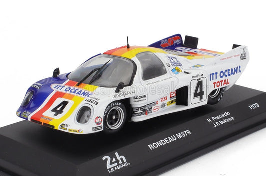 1/43 Atlas IXO Edition RONDEAU - M379 3.0L V8 TEAM J.RONDEAU N 4 24h LE MANS 1979 JEAN PIERRE BELTOISE - HENRI PESCAROLO - WHITE RED BLUE