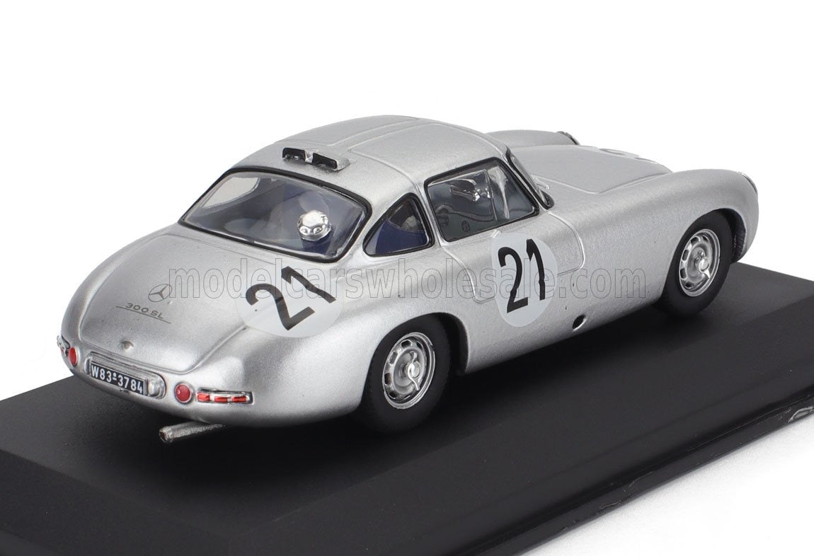 1/43 Atlas IXO Edition MERCEDES BENZ - 300SL 3.0L S6 TEAM DAIMLER-BENZ A.G. N 21 WINNER 24h LE MANS 1952 HERMANN LANG - FRITZ RIESS - SILVER BLUE