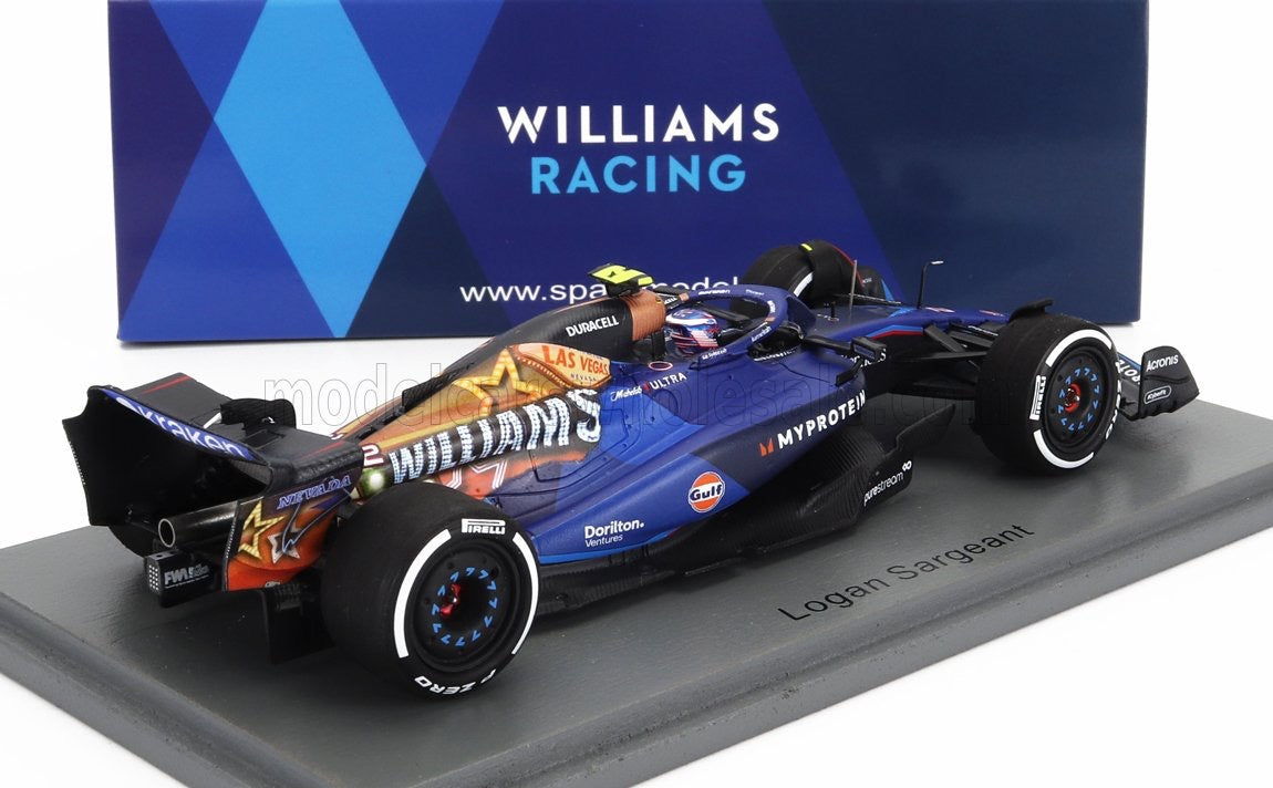 1/43 SPARK WILLIAMS - F1 FW45 TEAM WILLIAMS RACING GULF N 2 LAS VEGAS USA GP 2023 LOGAN SARGEANT