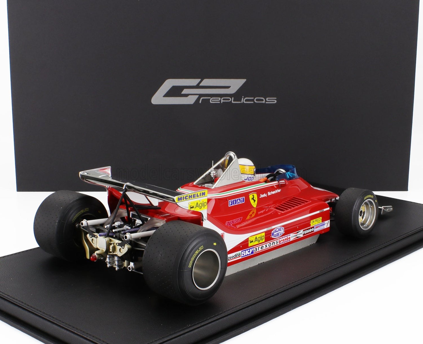 1/12 GP-REPLICAS FERRARI - F1 312T4 N 11 WORLD CHAMPION POLE POSITION AND WINNER MONACO GP (with pilot figure) 1979 JODY SCHECKTER - RED