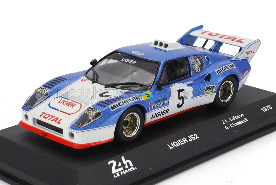 1/43 Atlas IXO Edition LIGIER - JS2 3.0L V8 TEAM AUTOMOBILES LIGIER GITANES N 5 2nd 24h LE MANS 1975 JEAN LOUIS LAFOSSE - GUY CHASSEUIL - BLUE WHITE